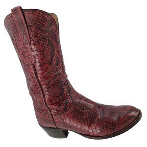 Lucchese San Antonio Full Burmese Python Mens 11.5D Cowboy Western Boots CBC USA